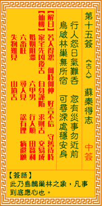 第15签:苏秦得志