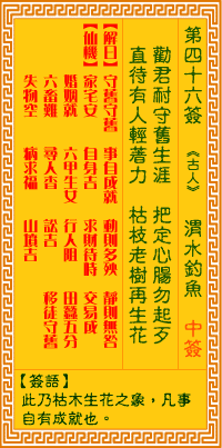 第46签:渭水钓鱼
