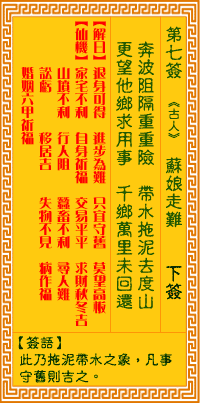 第7签:苏娘走难