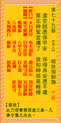 第79签:扶倒铜旗